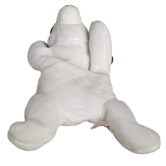 Ty Beanie Babies Butch Bull Terrier Dog Beanbag Plush White Brown 1999 Vintage - Picture 2 of 2